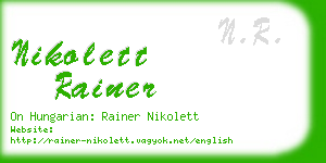 nikolett rainer business card